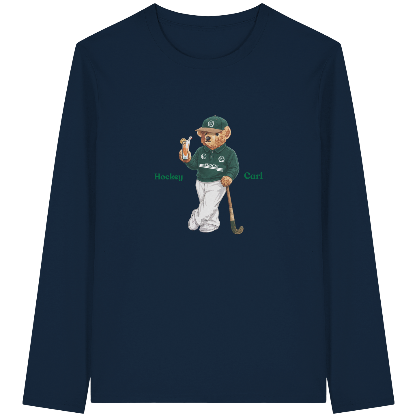 Hockeycarlbear - Organic Longsleeve T-Shirt - Hockeycarl