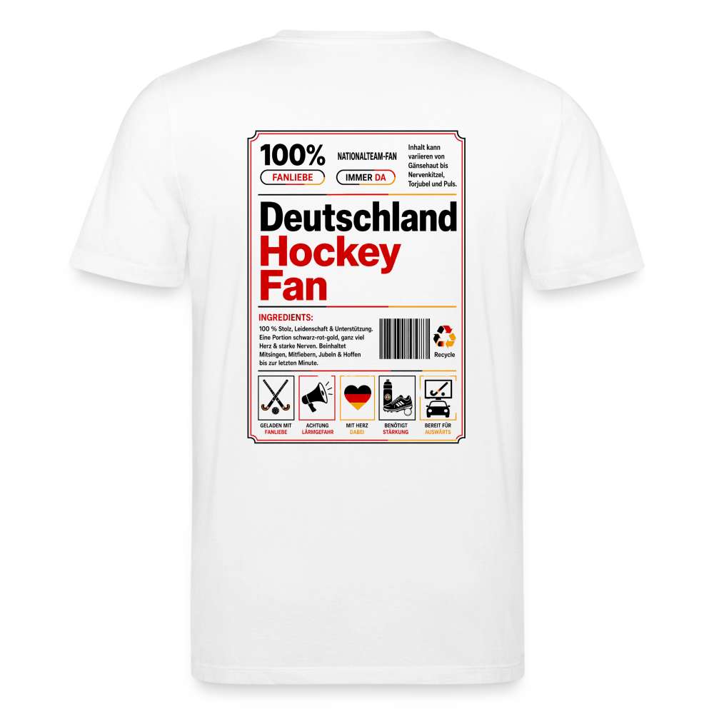 "Deutschland Hockey Fan" T-Shirt – Unisex Bio-T-Shirt - Weiß