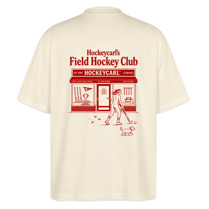 Hockeycarl Field Hockey Club Oversized T-Shirt – Vintage Backprint - Natur