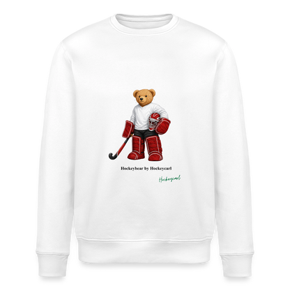 Hockeybear Keeper – Organic Unisex Sweater - Weiß