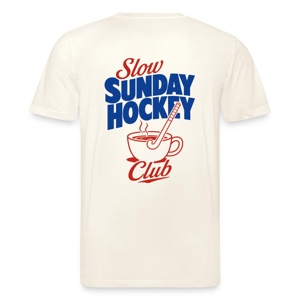 "Slow Sunday Hockey Club" T-Shirt – Unisex Bio-T-Shirt - Naturweiß 