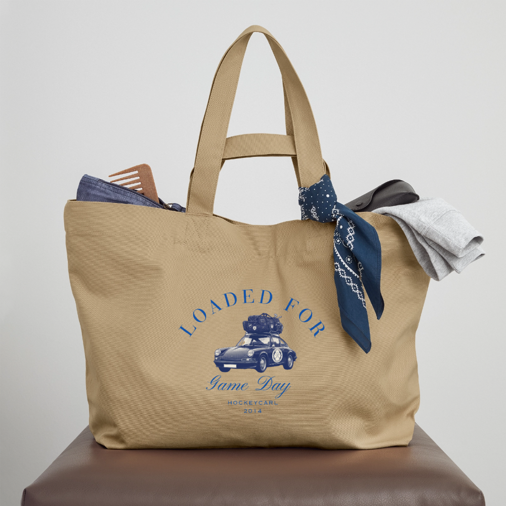 Loaded for Game Day – Recycled Canvas Bag - Karamell 