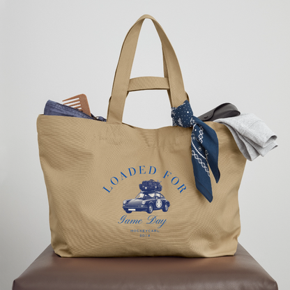 Loaded for Game Day – Recycled Canvas Bag - Karamell 