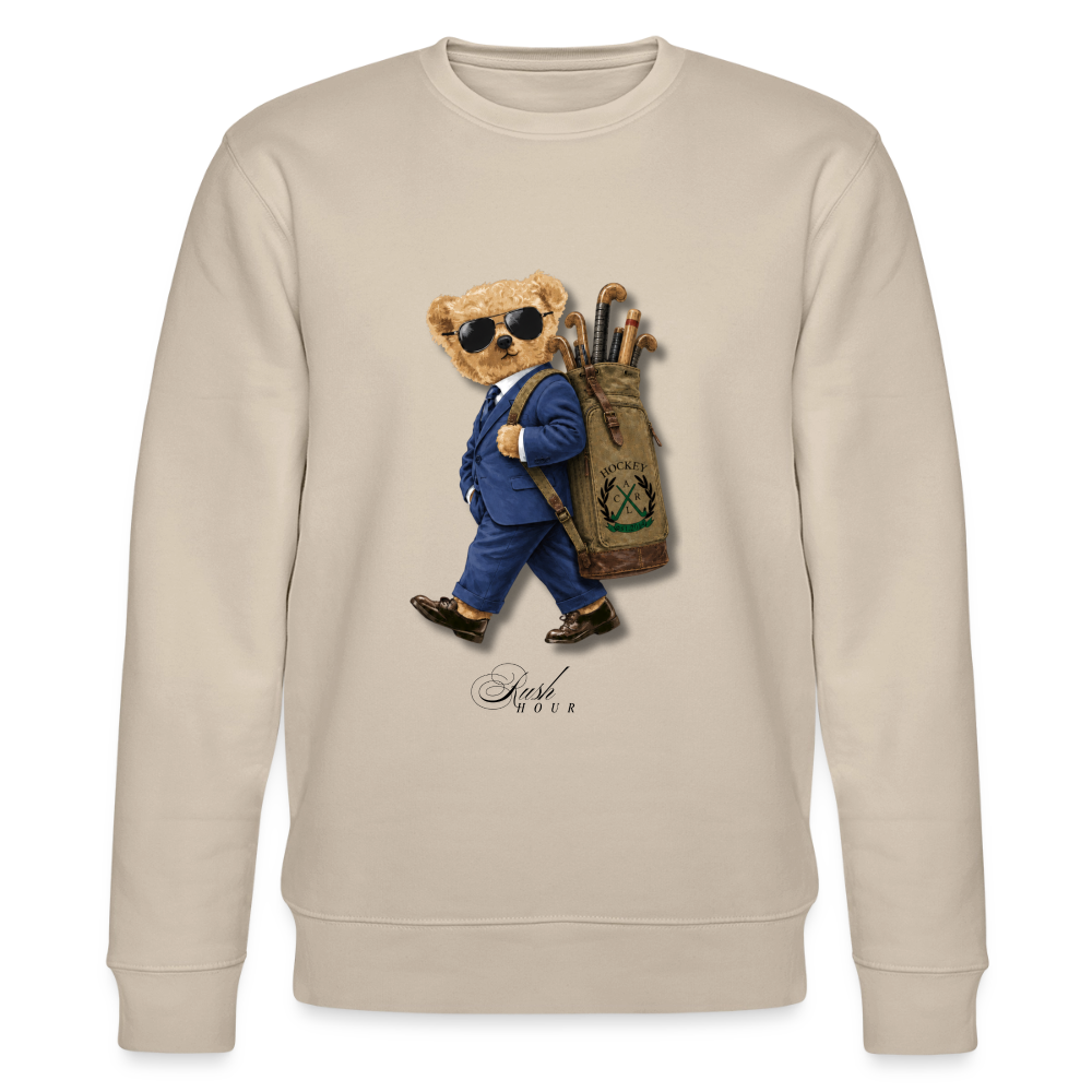 Rush Hour Hockey Bear Unisex Sweater – Vintage Hockey Lifestyle - Beige