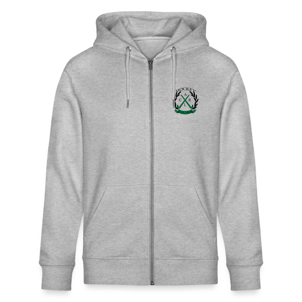 The Most Important – Love & Hockey Organic Zip Hoodie - Grau meliert