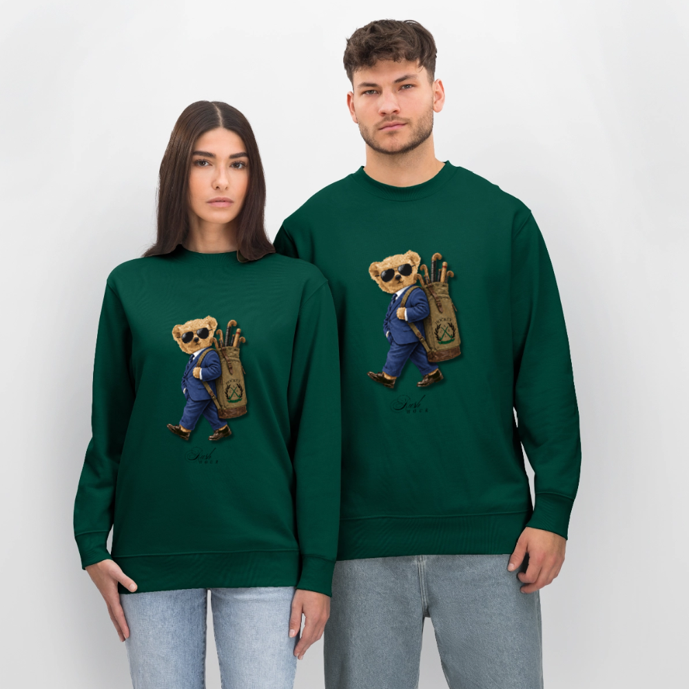Rush Hour Hockey Bear Unisex Sweater – Vintage Hockey Lifestyle - Forest