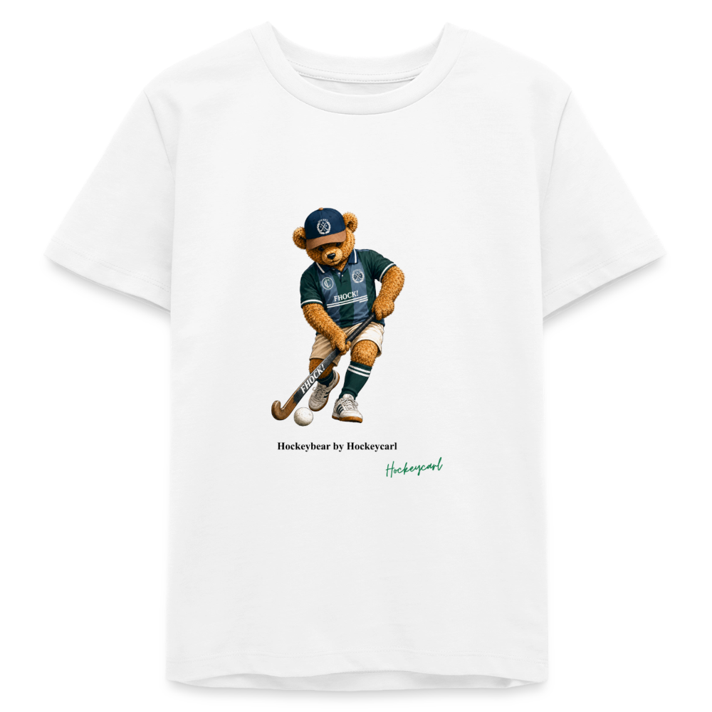 Hockeybear by Hockeycarl – Teenager Bio T-Shirt - Weiß