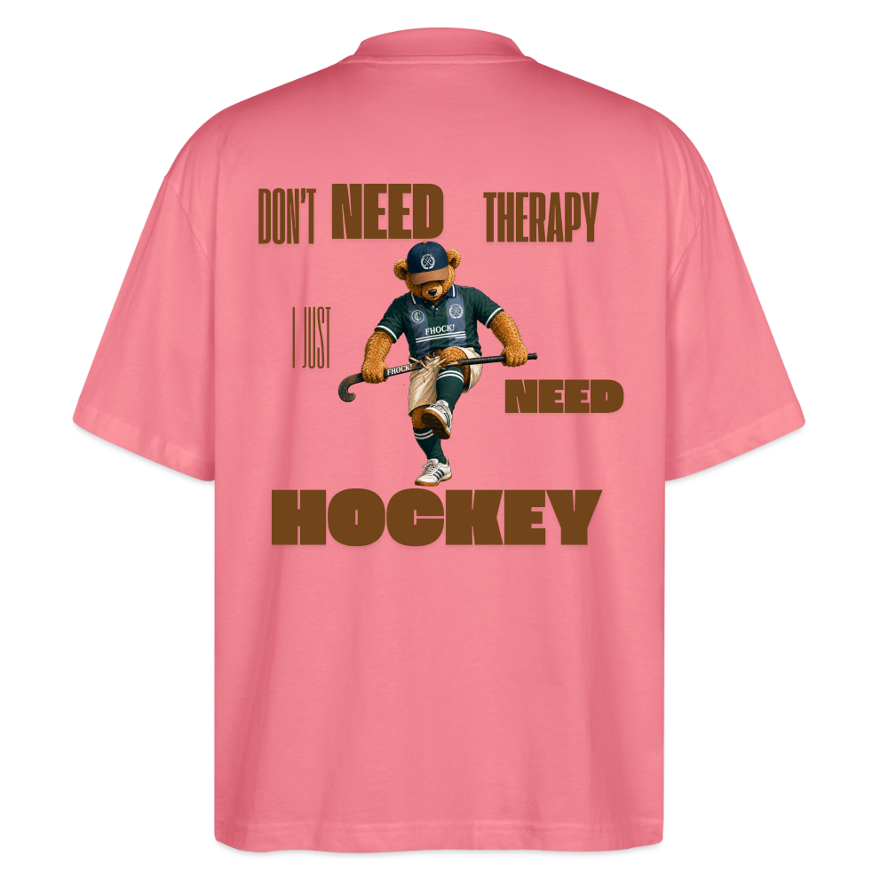 Hockeycarl „Need Hockey“ Oversized T-Shirt – Natural - Pink 