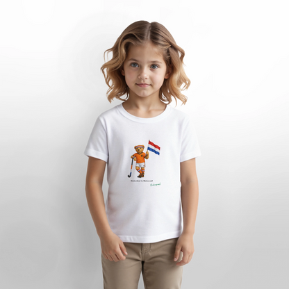 "Hockeybear" Kinder T-Shirt – Niederlande Edition - Weiß