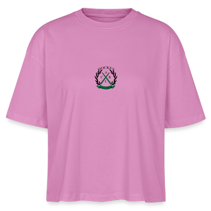 "Just a Girl Who Loves Hockey" T-Shirt – Damen Boxy Fit - Pink