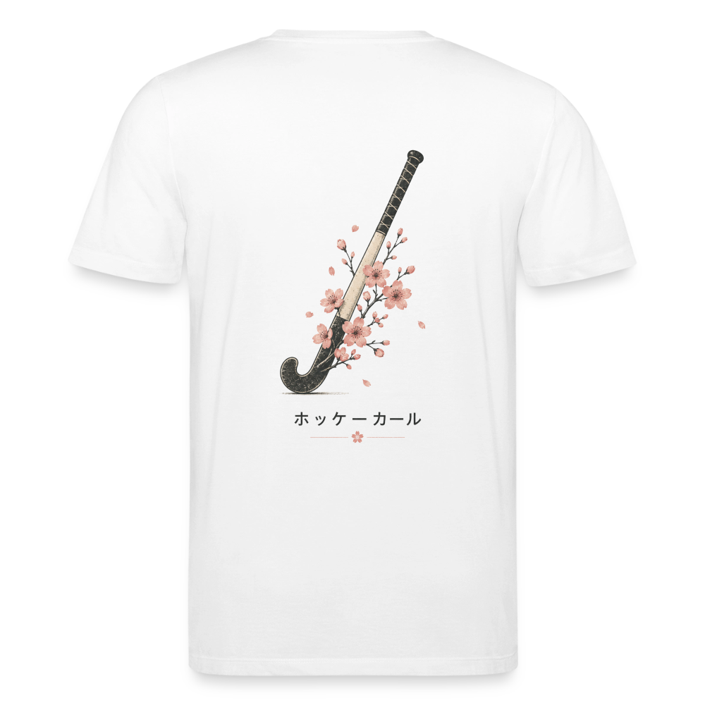 Hockeycarl Sakura Stick Unisex T-Shirt – Bio-Baumwolle - Weiß