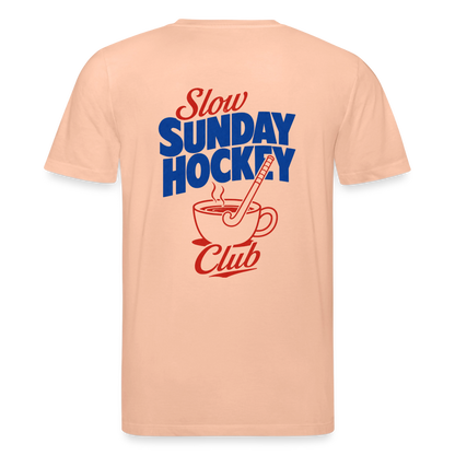"Slow Sunday Hockey Club" T-Shirt – Unisex Bio-T-Shirt - Pfirsich