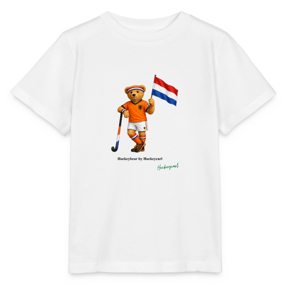 "Hockeybear" Kinder T-Shirt – Niederlande Edition - Weiß