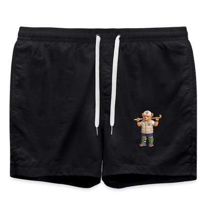 Summer Hockey Bear Badeshorts – Unisex Swim Shorts - Schwarz