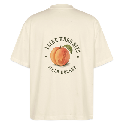 Like Hard Hits Field Hockey Oversized T-Shirt - Natur