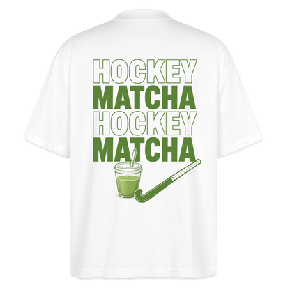 Hockey Matcha Oversized T-Shirt - Weiß