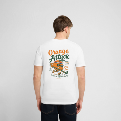 Orange Attack Unisex T-Shirt – Field Hockey - Weiß