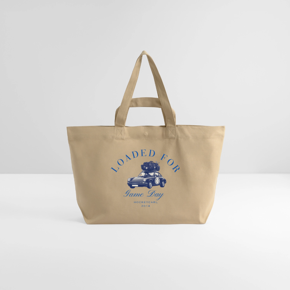 Loaded for Game Day – Recycled Canvas Bag - Karamell 