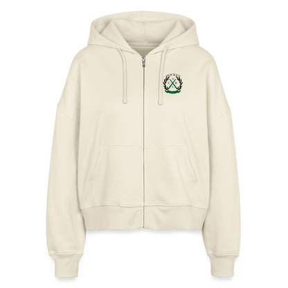 Hot Girls Watch Hockey – Organic Boxy Zip Hoodie - Natur