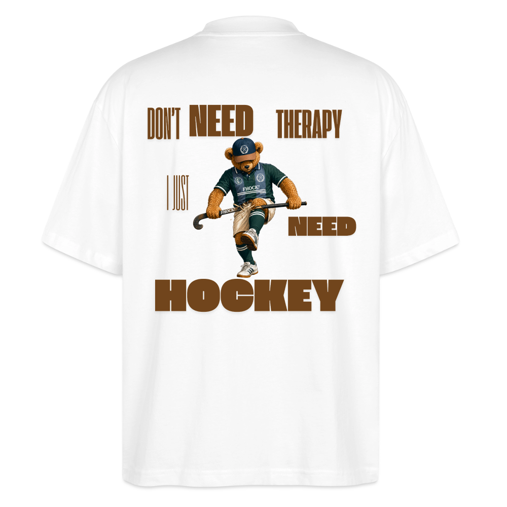 Hockeycarl „Need Hockey“ Oversized T-Shirt – Natural - Weiß