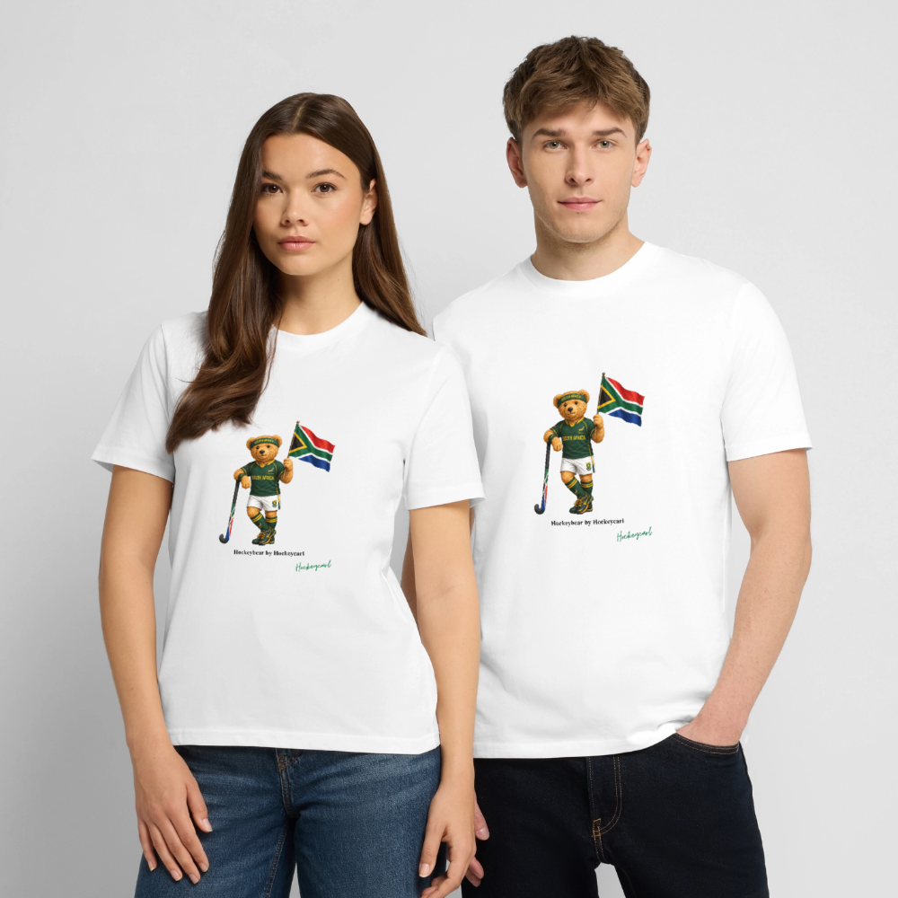 Hockeybear Südafrika – WM Fanshirt | Hockeycarl - Weiß