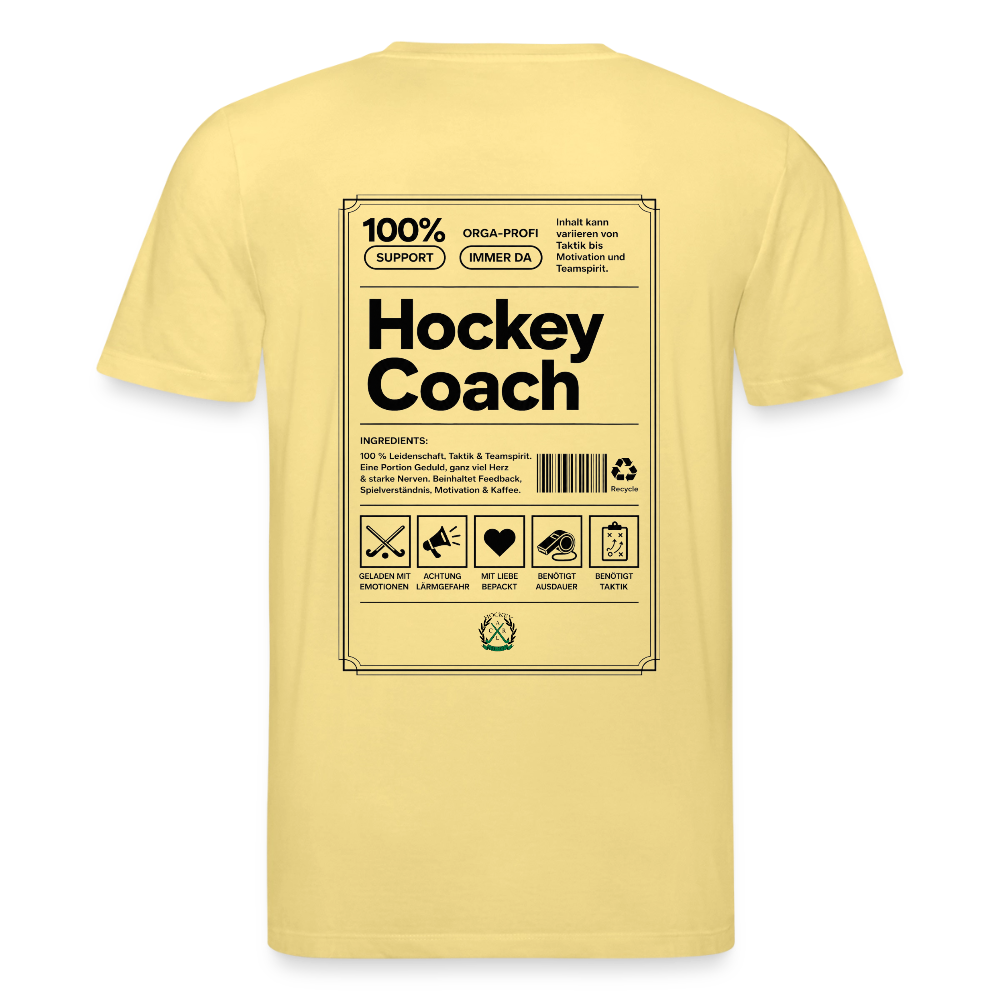 Hockey Coach – Organic Unisex T-Shirt - Gelb Viva 