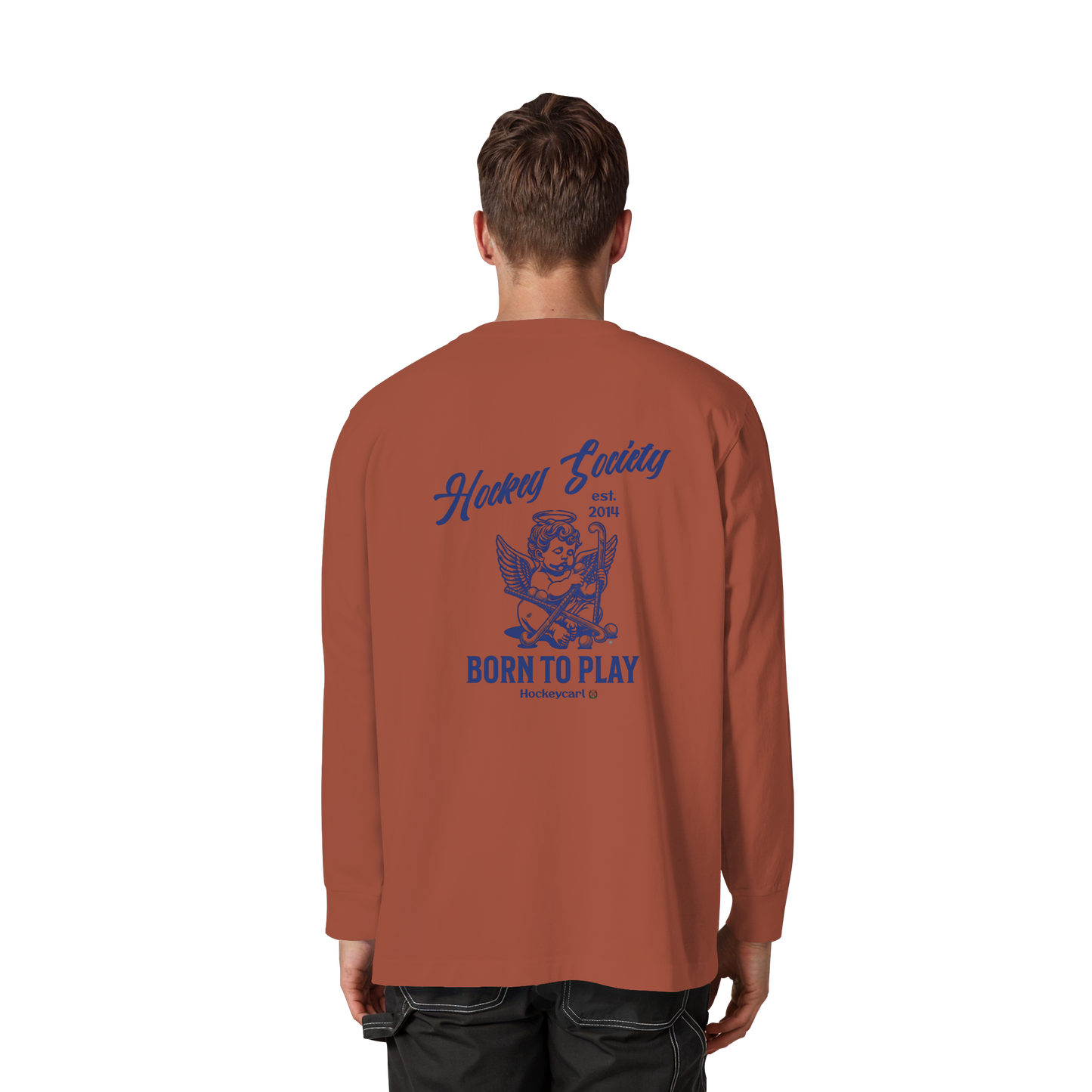 Hockey Society - Organic Heavy Oversized Longsleeve T-Shirt - Hockeycarl