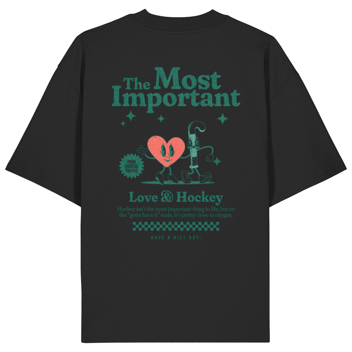 Love AND HOCKEY - Organic Oversize Shirt - Hockeycarl