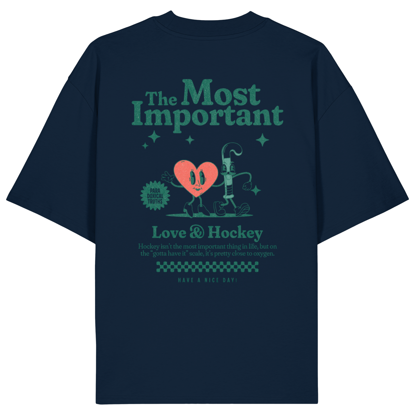 Love AND HOCKEY - Organic Oversize Shirt - Hockeycarl
