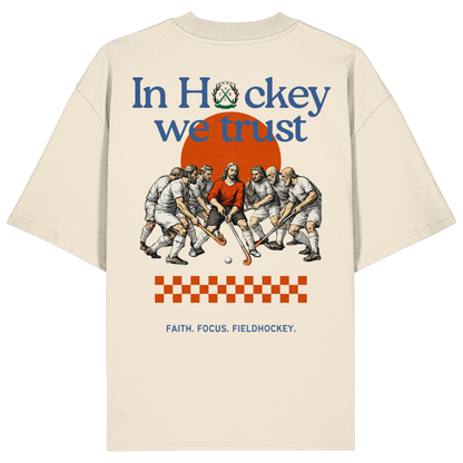 In Hockey we trust - Organic Oversize Shirt - Hockeycarl