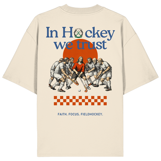 In Hockey we trust - Organic Oversize Shirt - Hockeycarl