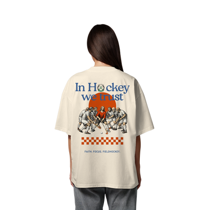 In Hockey we trust - Organic Oversize Shirt - Hockeycarl