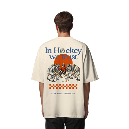 In Hockey we trust - Organic Oversize Shirt - Hockeycarl