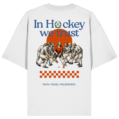 In Hockey we trust - Organic Oversize Shirt - Hockeycarl