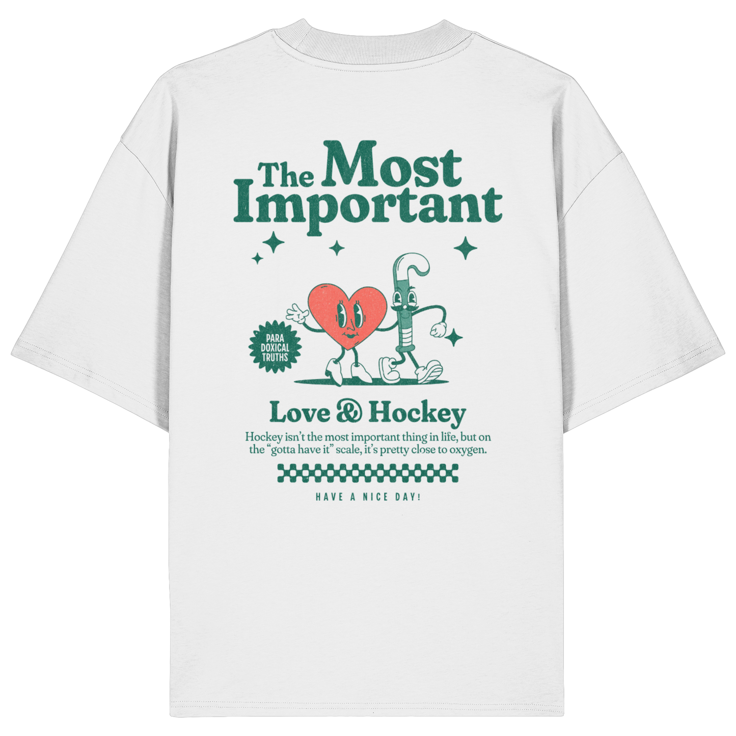 Love AND HOCKEY - Organic Oversize Shirt - Hockeycarl