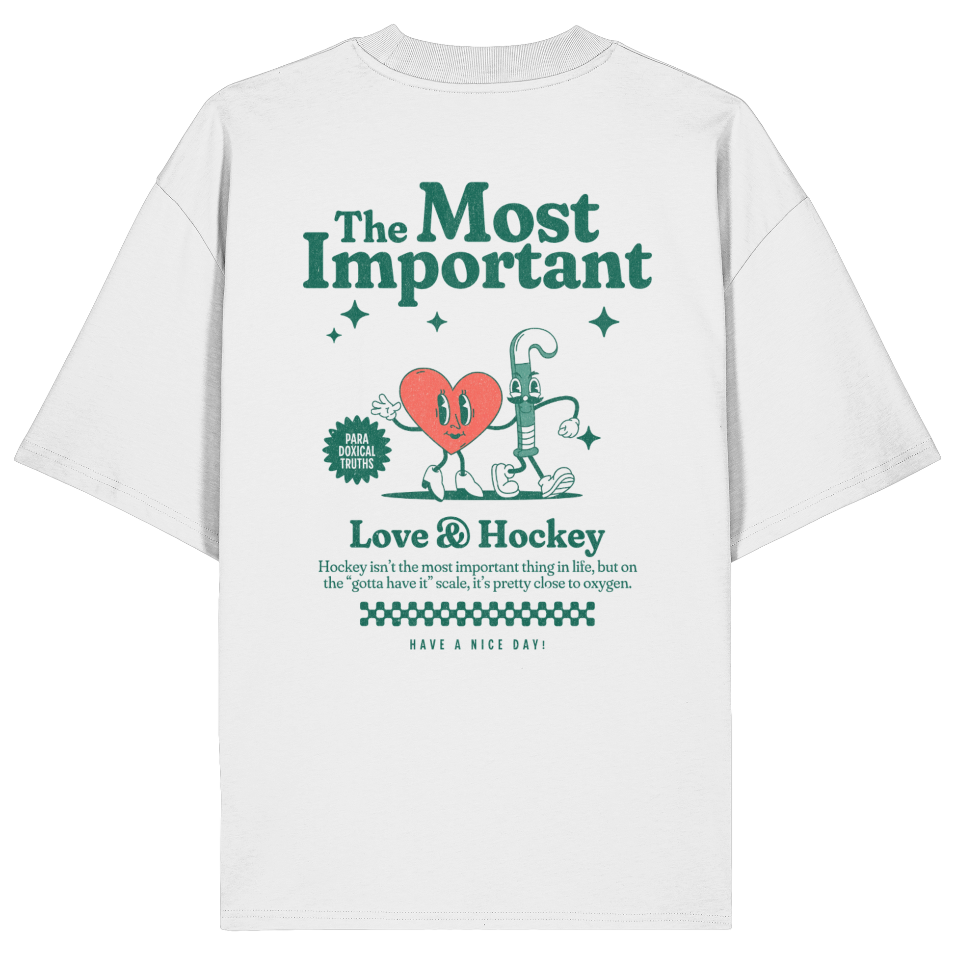 Love AND HOCKEY - Organic Oversize Shirt - Hockeycarl