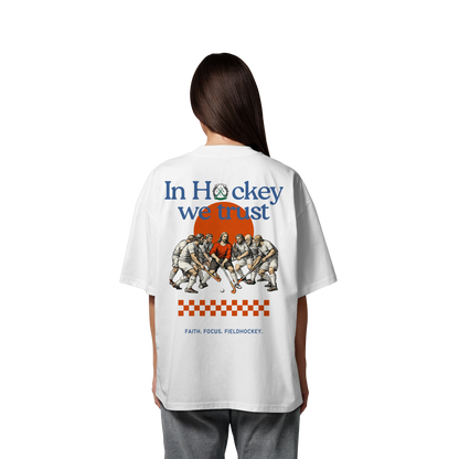 In Hockey we trust - Organic Oversize Shirt - Hockeycarl