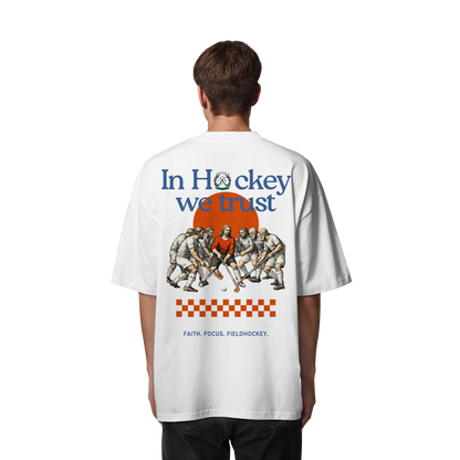 In Hockey we trust - Organic Oversize Shirt - Hockeycarl