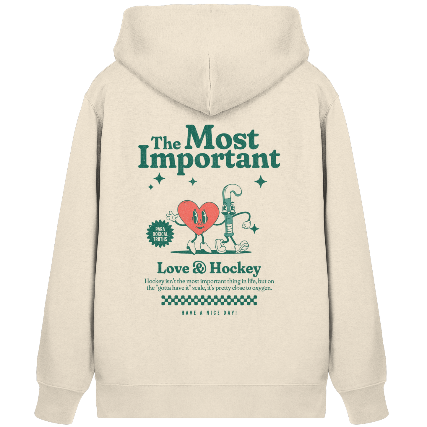 Love AND HOCKEY - Organic Zipper - Hockeycarl