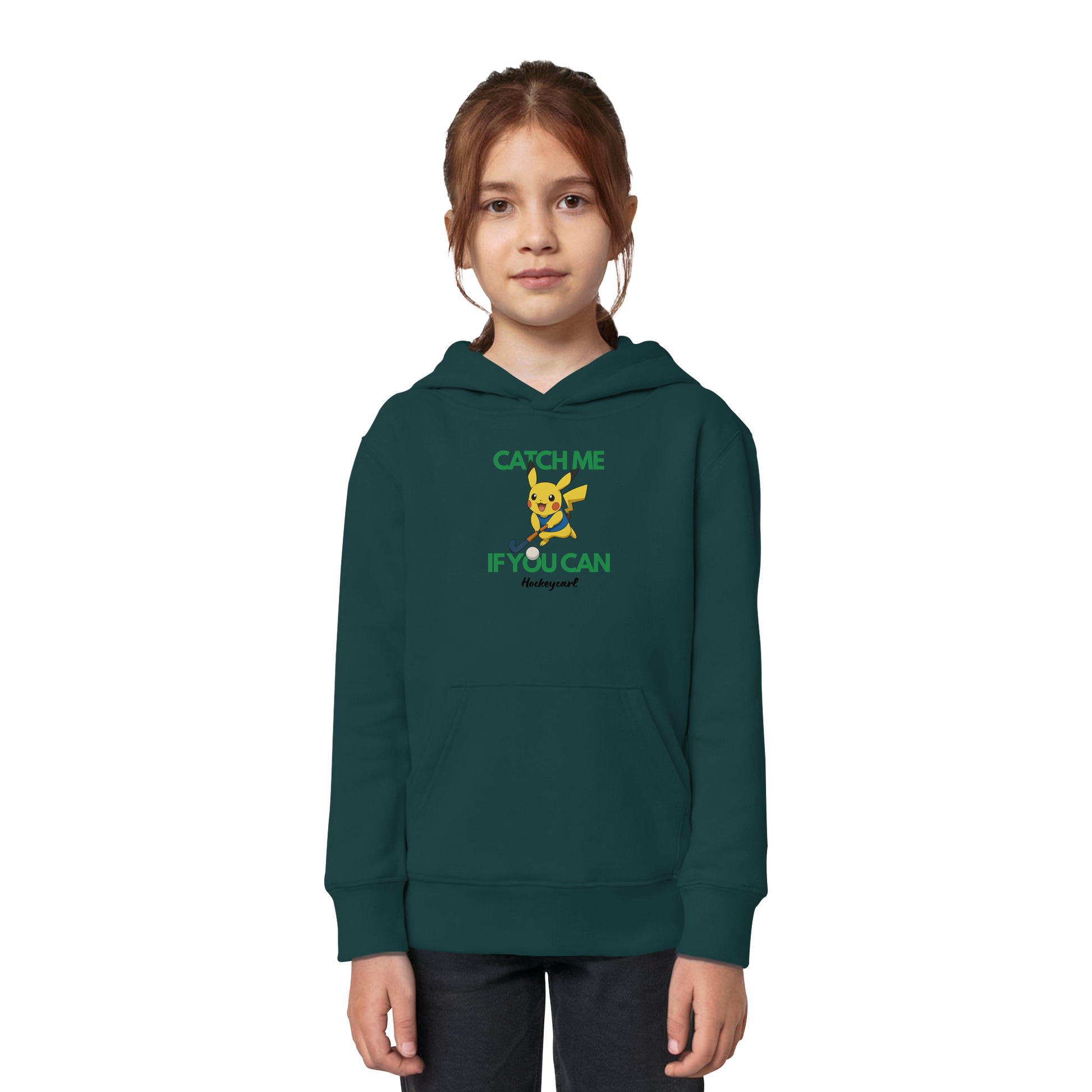 Catch me if you can - Kids Organic Hoodie - Hockeycarl