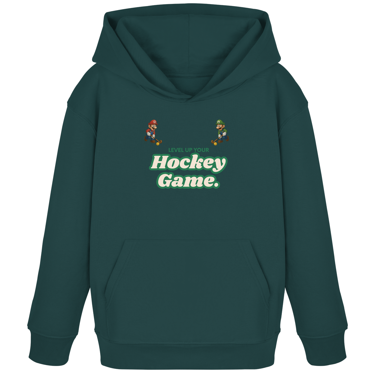 LEVEL UP YOUR HOCKEY GAME - Kids Organic Hoodie - Hockeycarl