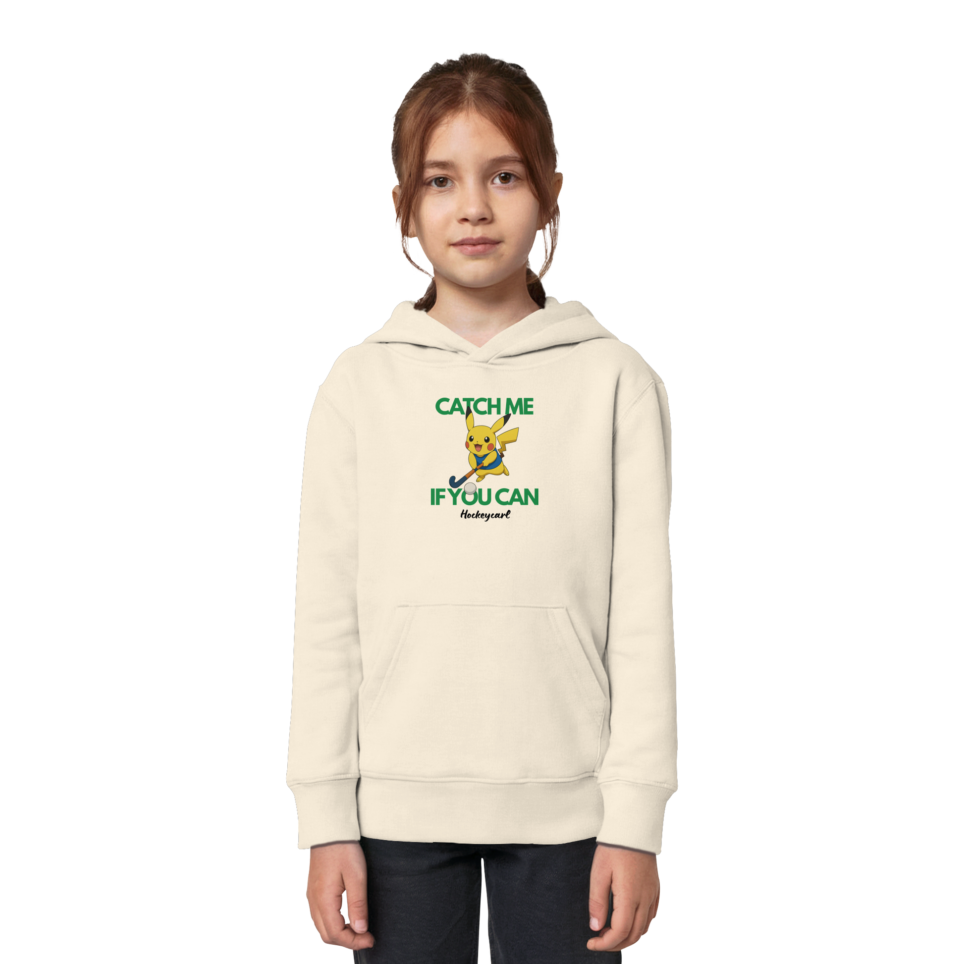 Catch me if you can - Kids Organic Hoodie - Hockeycarl