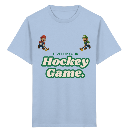 LEVEL UP YOUR HOCKEY GAME - Kids Organic Shirt - Hockeycarl