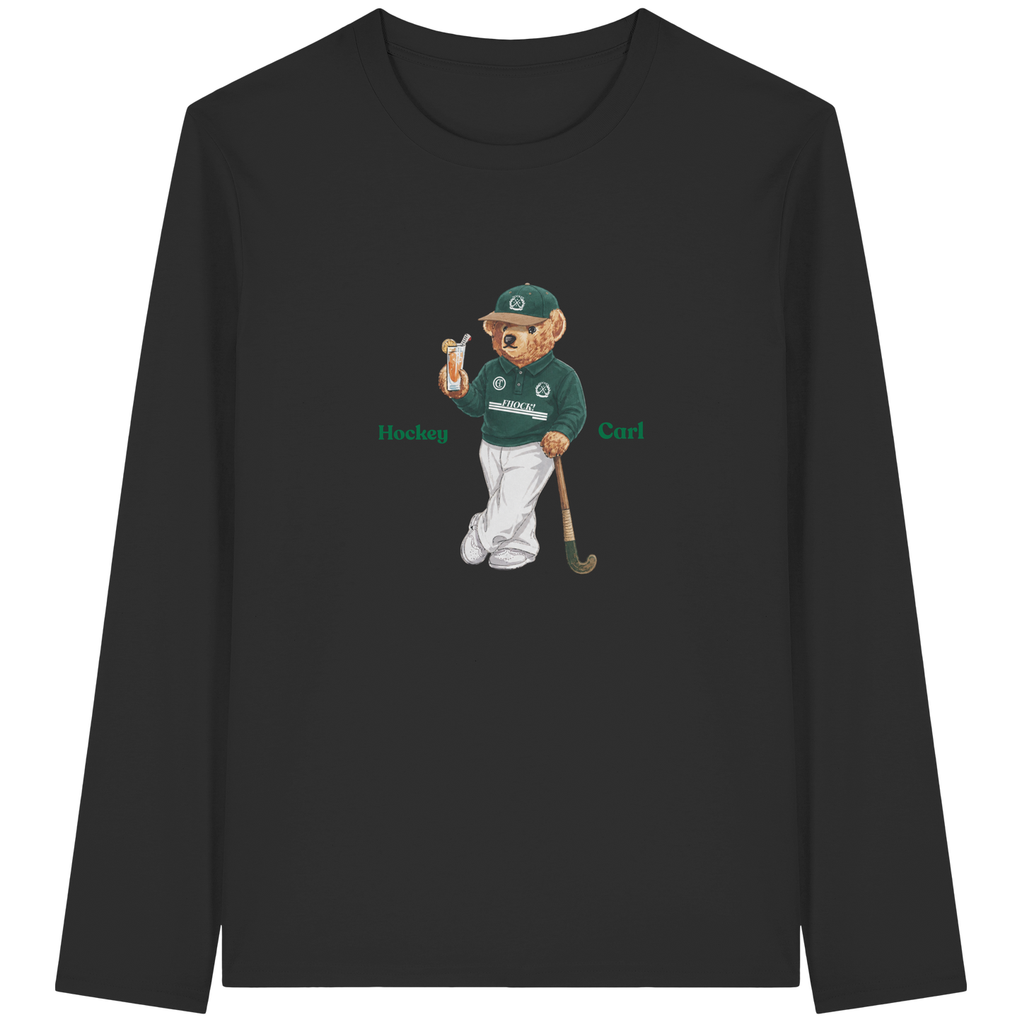 Hockeycarlbear - Organic Longsleeve T-Shirt - Hockeycarl