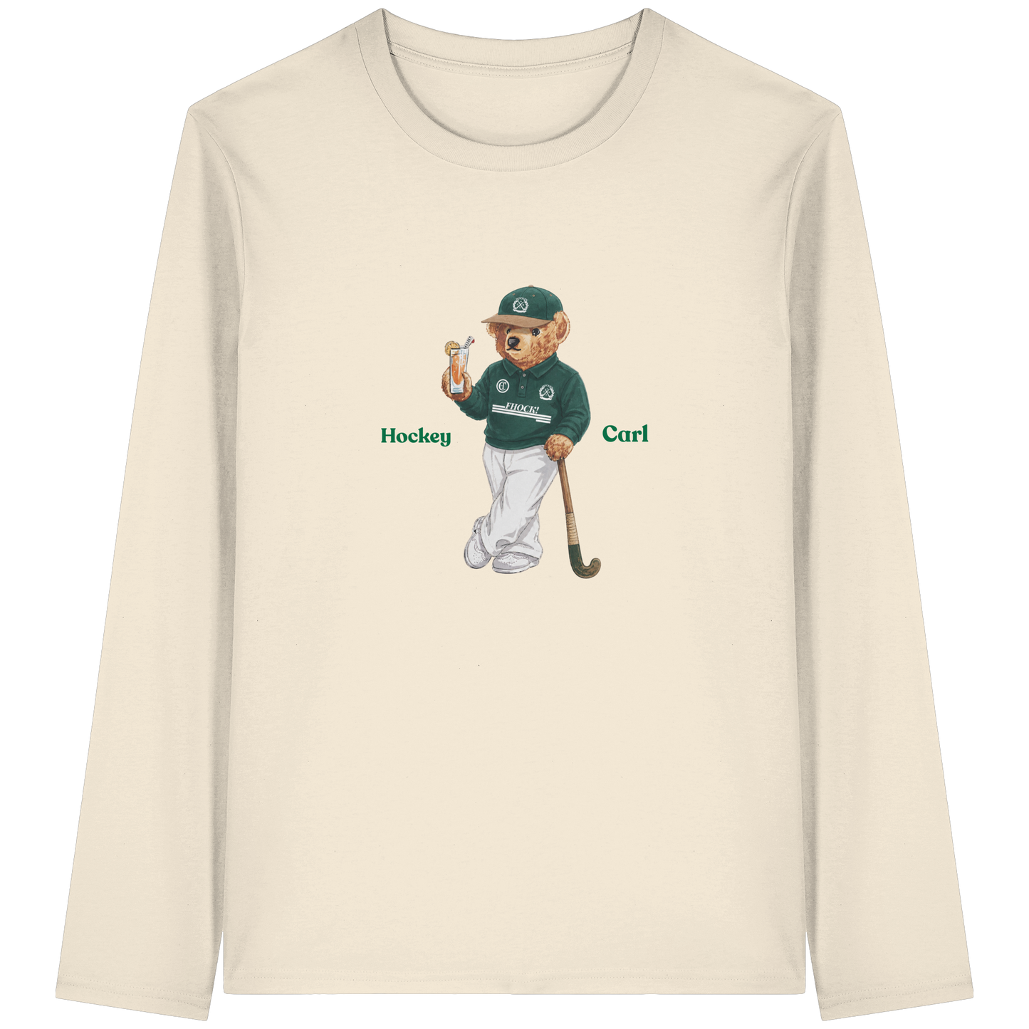 Hockeycarlbear - Organic Longsleeve T-Shirt - Hockeycarl