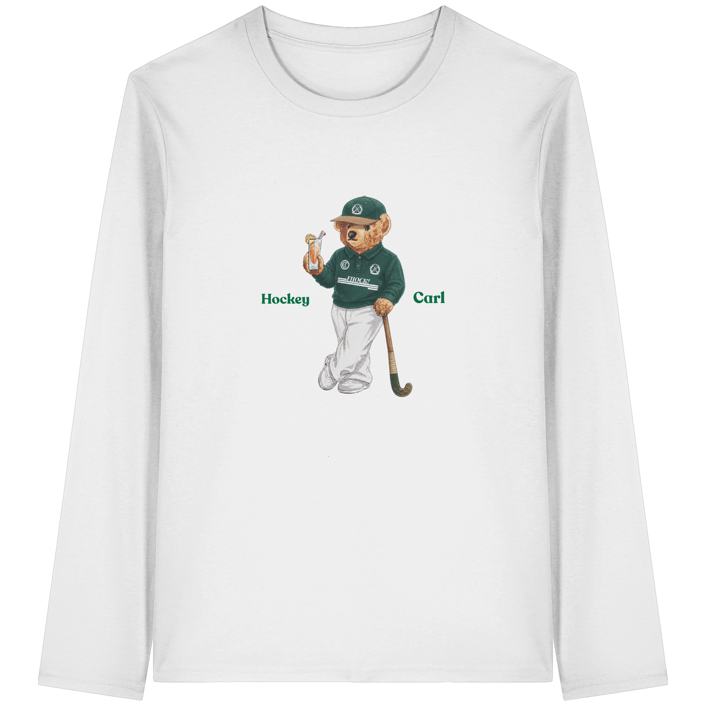 Hockeycarlbear - Organic Longsleeve T-Shirt - Hockeycarl