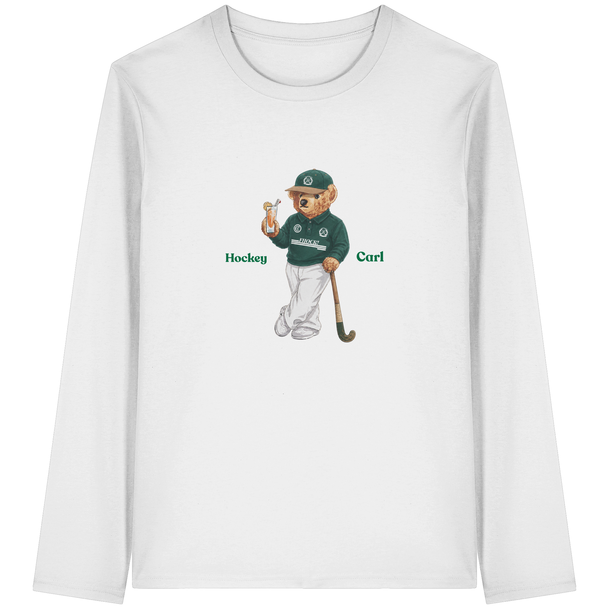 Hockeycarlbear - Organic Longsleeve T-Shirt - Hockeycarl