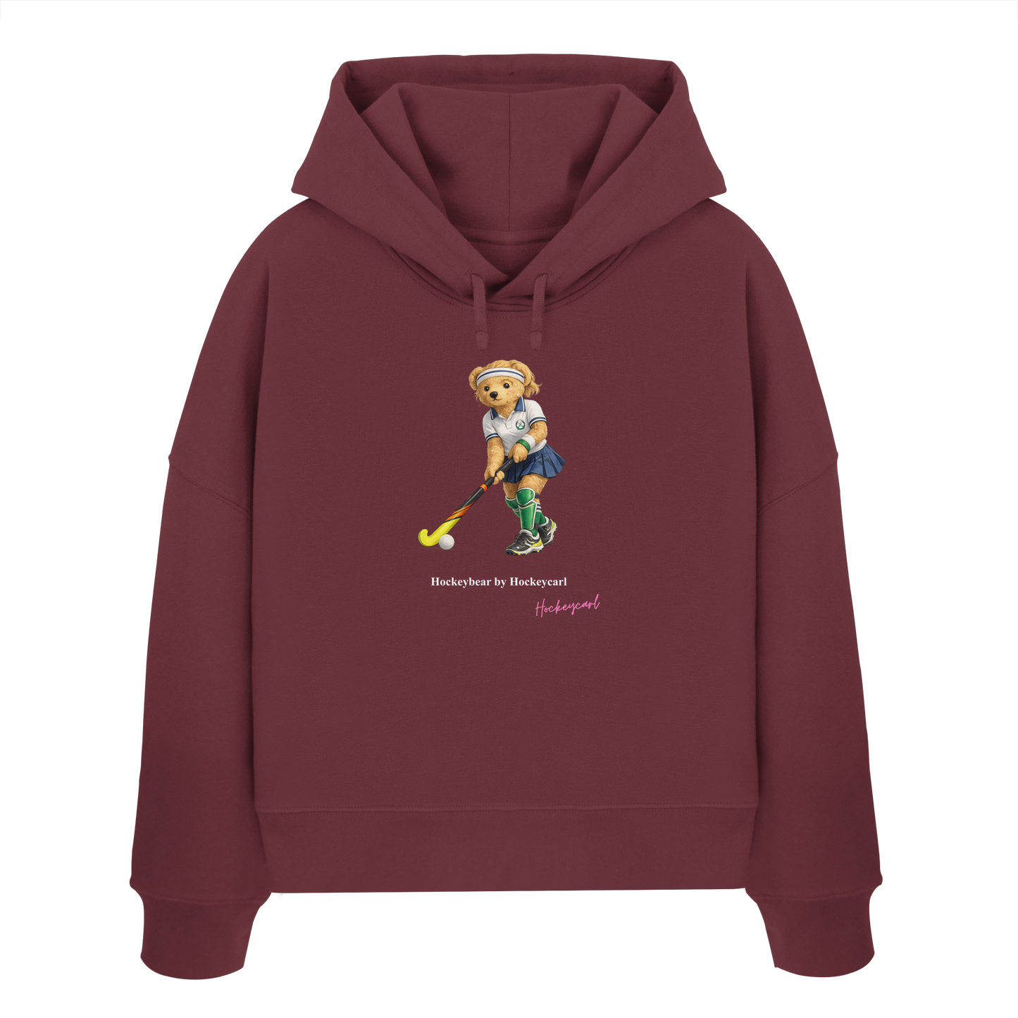 Hockeybear  - Womens Organic Boxcut Hoodie