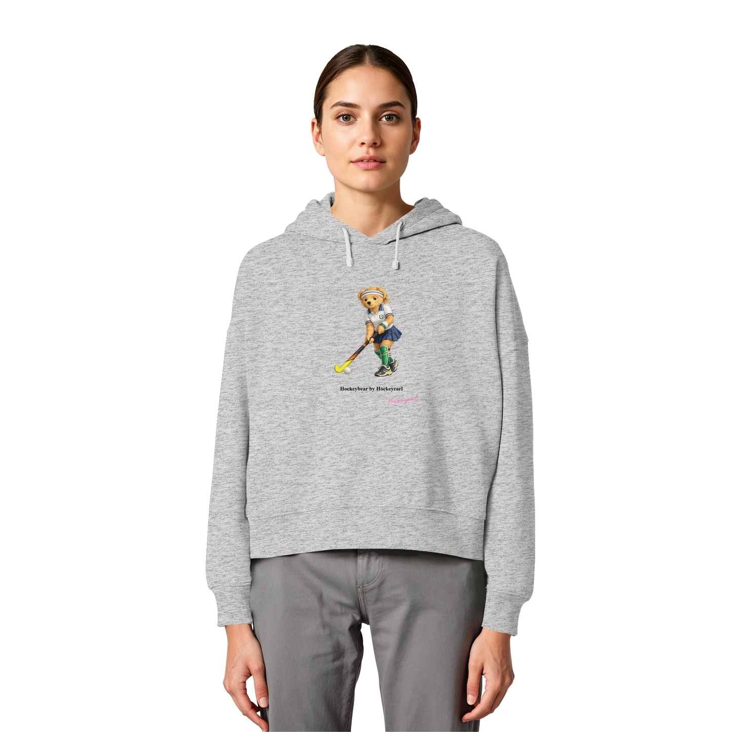 Hockeybear  - Womens Organic Boxcut Hoodie