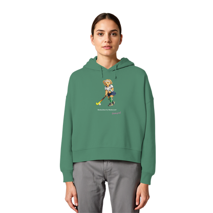 Hockeybear  - Womens Organic Boxcut Hoodie